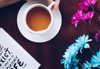 Coffee on desk