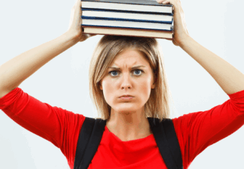 A woman frustrated after making many language learning mistakes